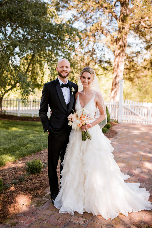 bride and groom at private estate wedding in Nashville TN