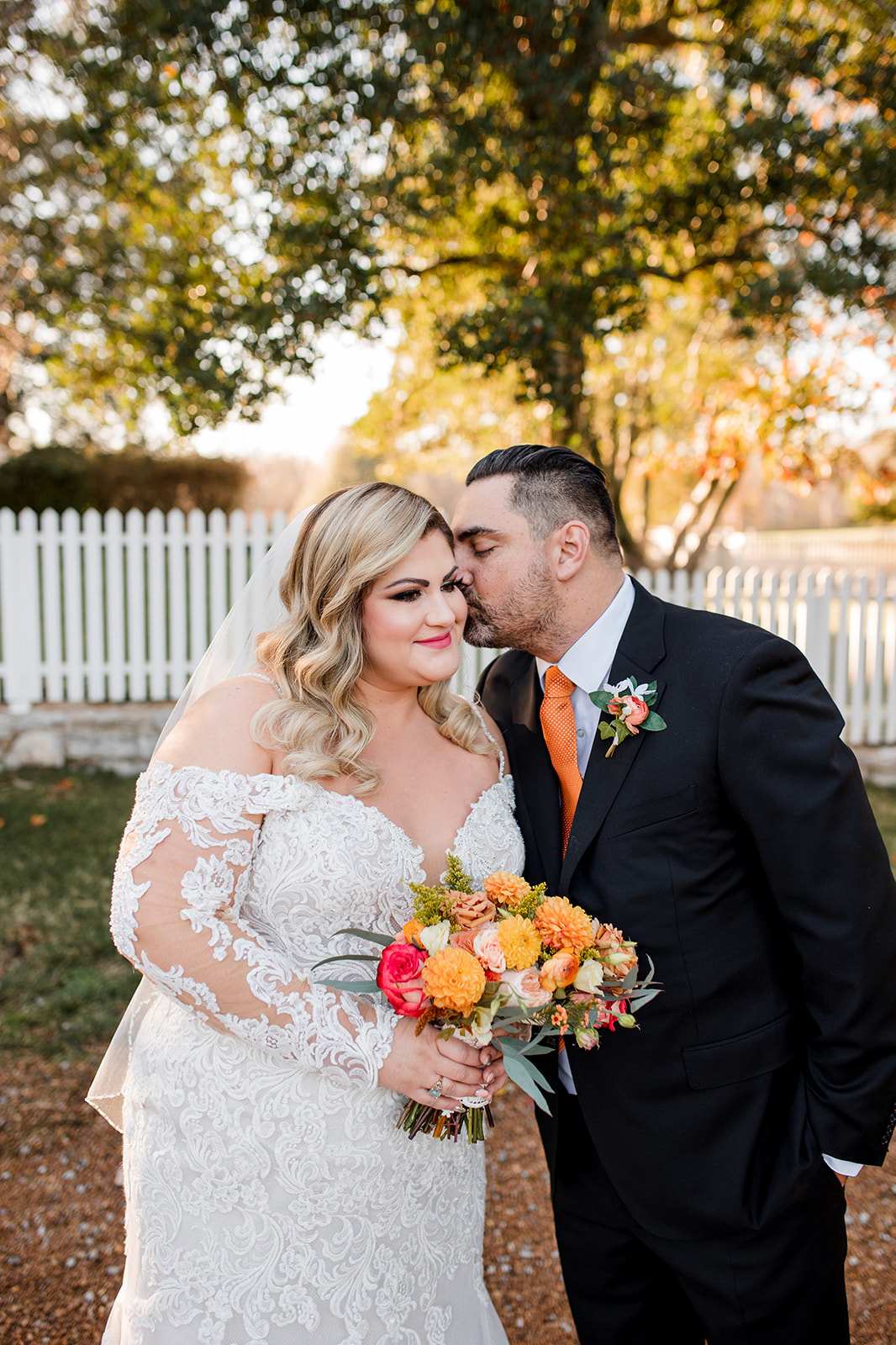 Cedarmont Farm bride and groom on beautiful November Fall Wedding Day