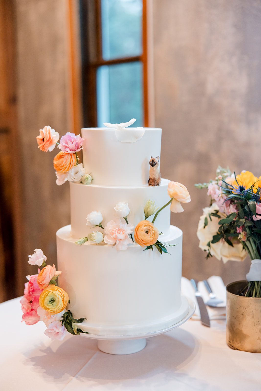 Colorful Whimsical Wedding Cake 