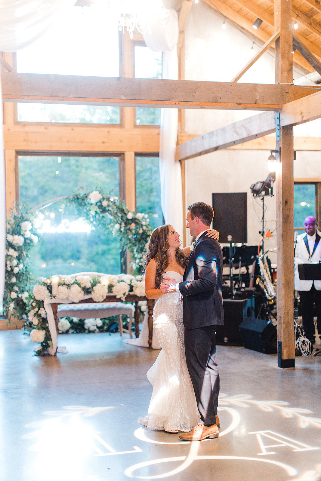 Bride and Groom First Dance at Cedarmont Farm Elegant Wedding Venue