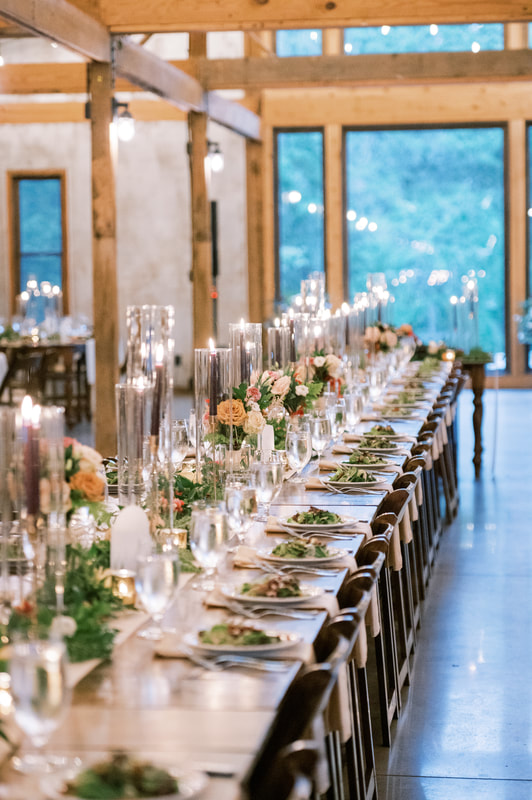 Long Farm Tables for wedding