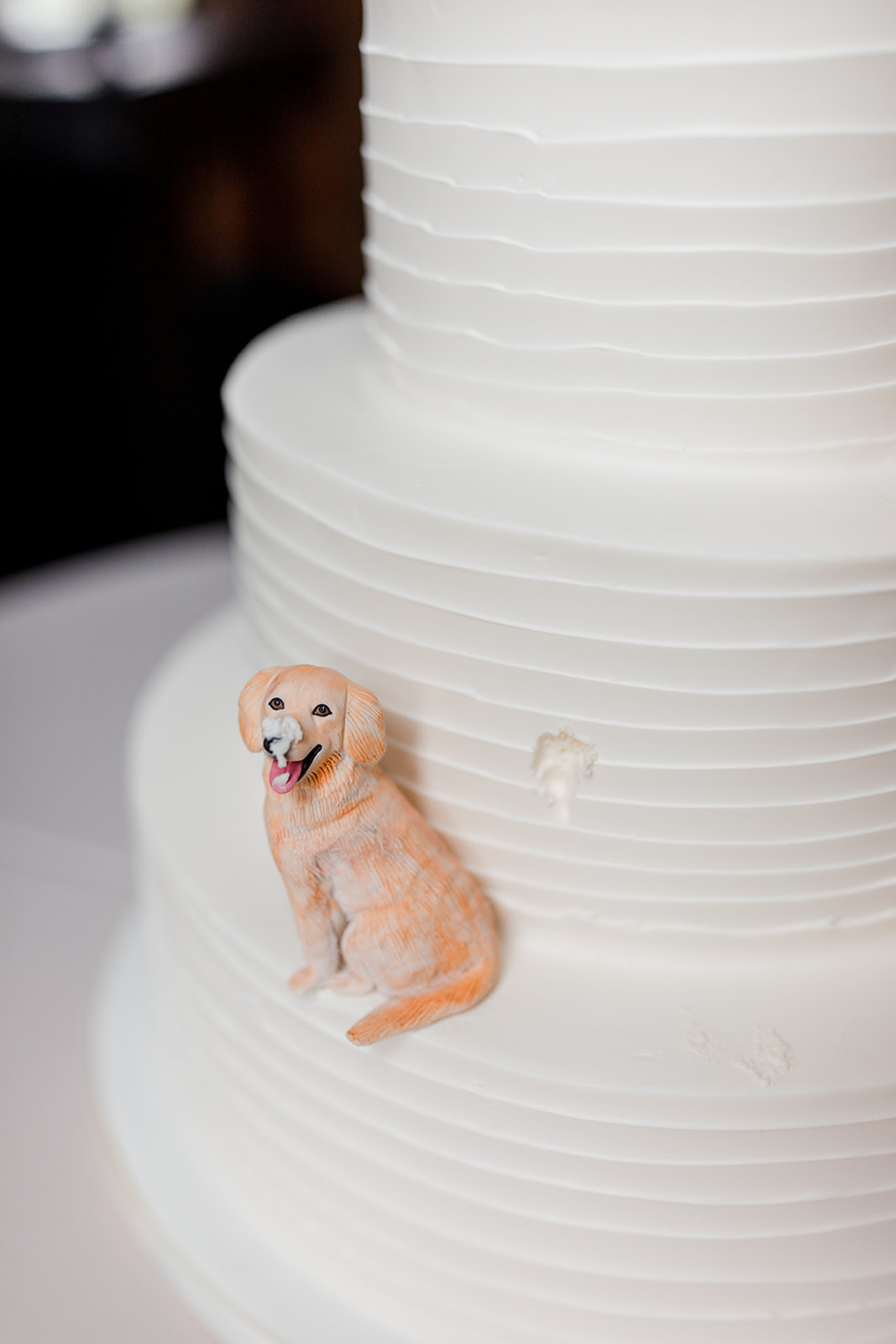 Dog wedding cake figurine